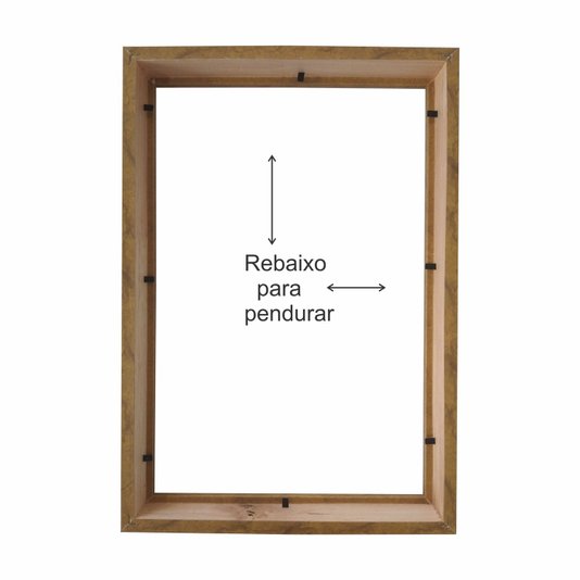 Aro de Moldura Personalizada Caixinha para Quadros Fotos e Placas Decorativas - 1,5x3