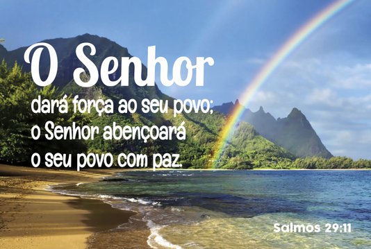 Placa Decorativa Bíblico Salmos 29:11