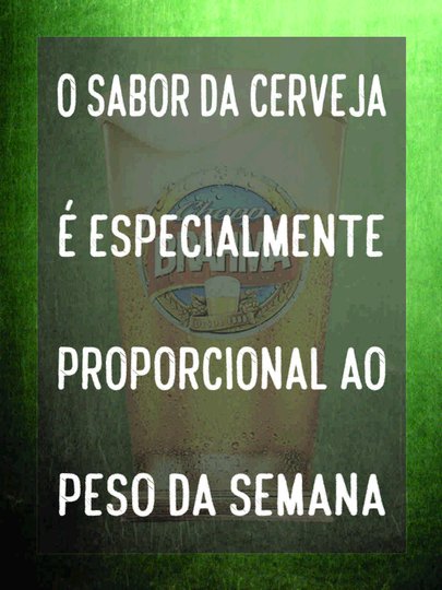 Placa Decorativa Frases de Boteco - O Sabor da Cerveja é Especialmente Proporcional ao Peso da Semana