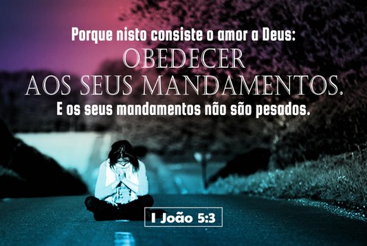 Placa Decorativa Versículo Bíblico 1 João 5:3