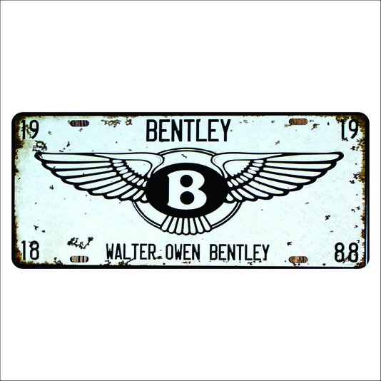 Placa Decorativa Vintage de Carro em Mdf - Bentley