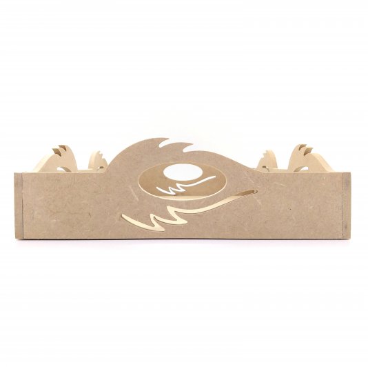 Bandeja Folhas em MDF Cru 25x35cm - cnc17