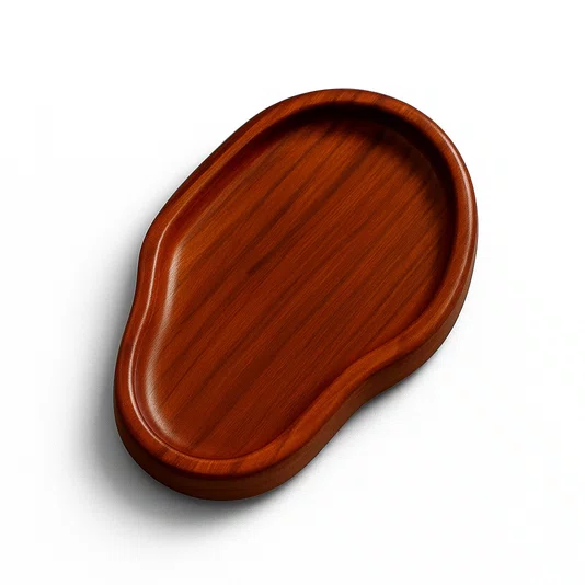 Bandeja Porta Objetos Pequena Formato Oval em Madeira Pinus – Multiuso para Jóias, Chaves, Óculos e Vasinhos