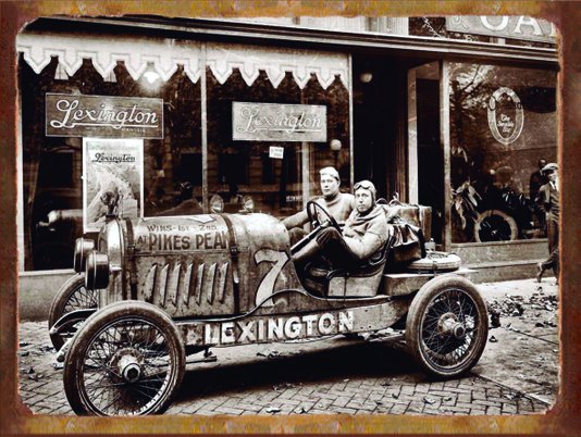Placa Decorativa Carro Antigo de Corrida Lexington