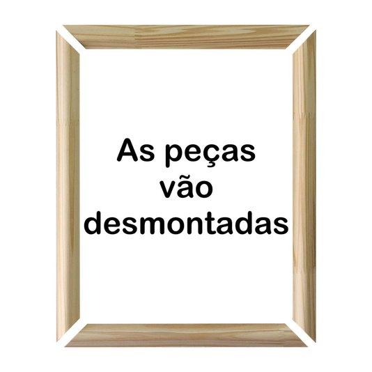 Boiserie Moldura em Madeira de Pinus Natural - 3,5x1,5