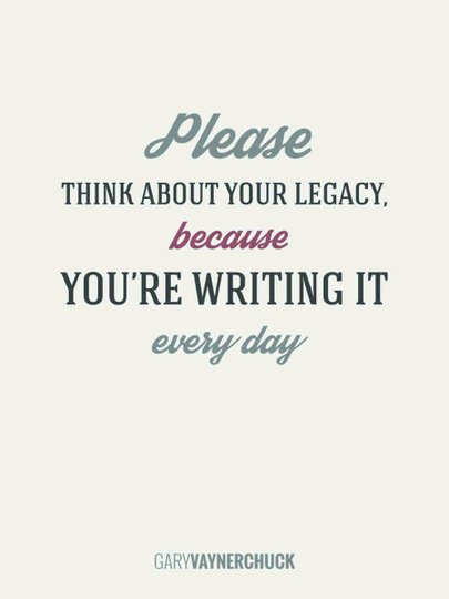 Placa Decorativa Frase Please Think About Your Legacy, Because You're Writing it Every Day