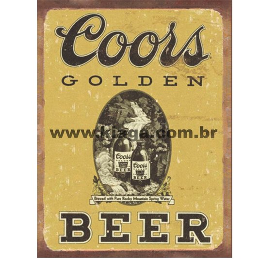 Placa Decorativas Coors Golden Beer