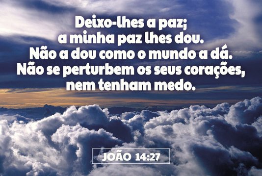 Placa Decorativa Versículo Bíblico João 14:27