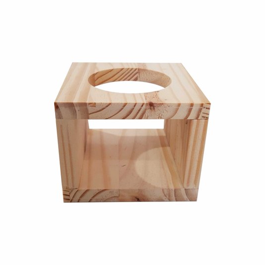 Cachepô Suporte para Mini Vasos em Madeira de Pinus - 1 Vaso