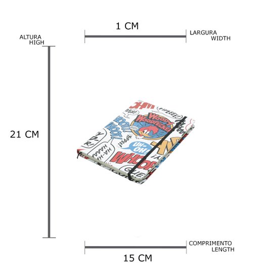 Caderno de Anotações Diário Pica Pau Onomatopeias  - URBAN