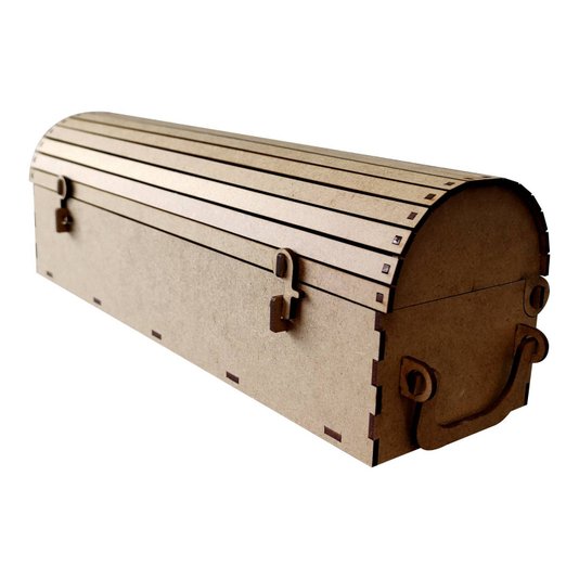 Caixa Baú Personalizada com Gravação a Laser ou Impressão UV em Mdf 3mm - 32,5x10,5x9,5cm