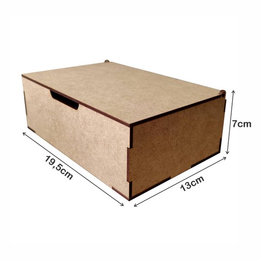 Caixa em Mdf 3mm com Tampa