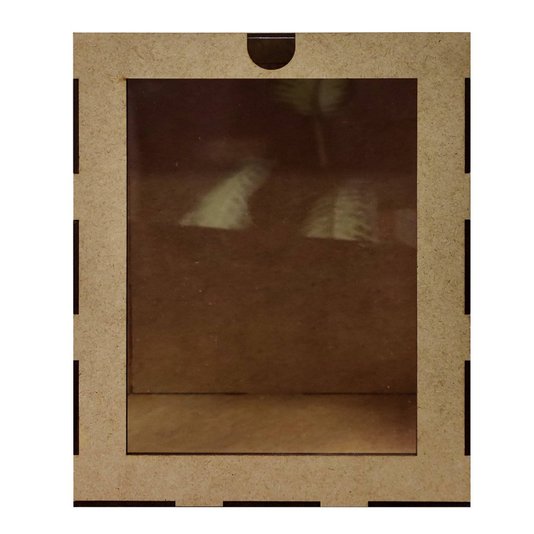 Caixa em Mdf 3mm com Tampa em Ps Cristal Transparente