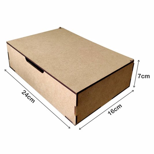 Caixa Personalizada com Gravação a Laser ou Impressão UV em Mdf 3mm Cru com Tampa