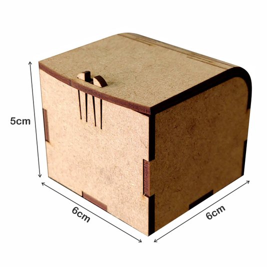 Caixinha Personalizada com Gravação a Laser ou Impressão UV em Mdf 3mm para Lembrancinha - 6x6x5cm