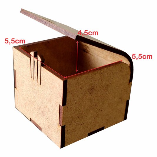 Caixinha Personalizada com Gravação a Laser ou Impressão UV em Mdf 3mm para Lembrancinha - 6x6x5cm