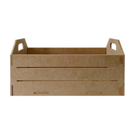 Caixote  de Feira Decorativo em Mdf Cru 6mm - 41,5cm