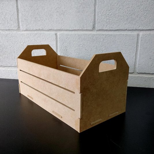 Caixote  de Feira Decorativo em Mdf Cru 6mm - 41,5cm