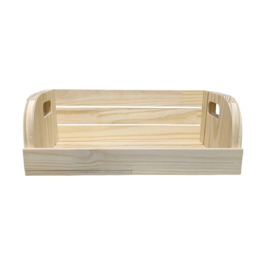 Caixote de Madeira Pinus Decorativo Multiuso Caixa de Feira - 40cm - Farmhouse