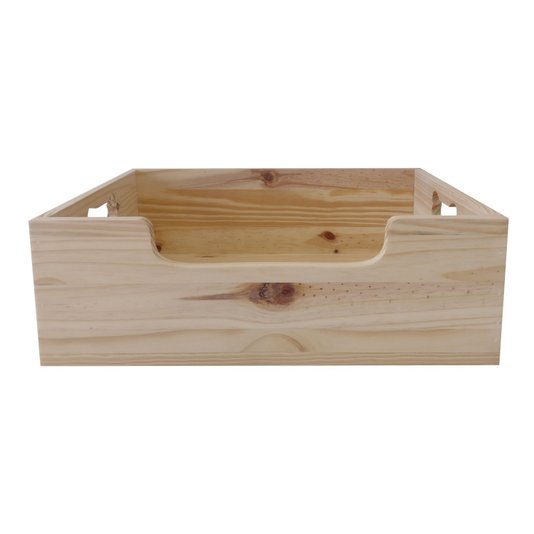 Caminha de Cachorro Grande em Madeira de Pinus - 18x45x65cm