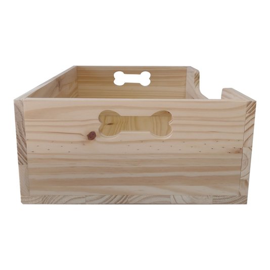 Caminha de Cachorro Grande em Madeira de Pinus - 18x45x65cm