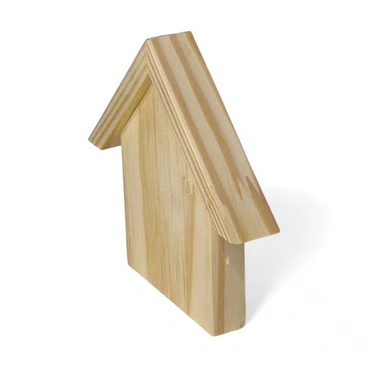 Casinha com Telhado em Madeira Pinus – Ideal para Artesanato, DIY, Presente e Decoração Criativa