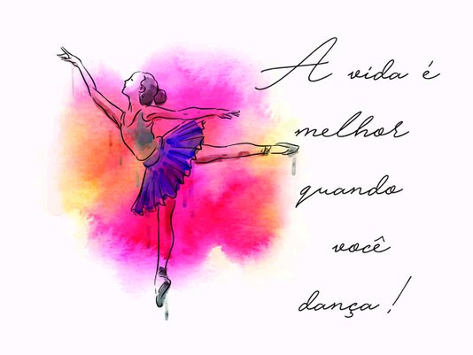 Placa Decorativa Frase A vida é Melhor Quando Você Dança