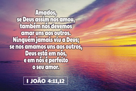 Placa Decorativa Versículo Bíblico 1 João 4:11,12