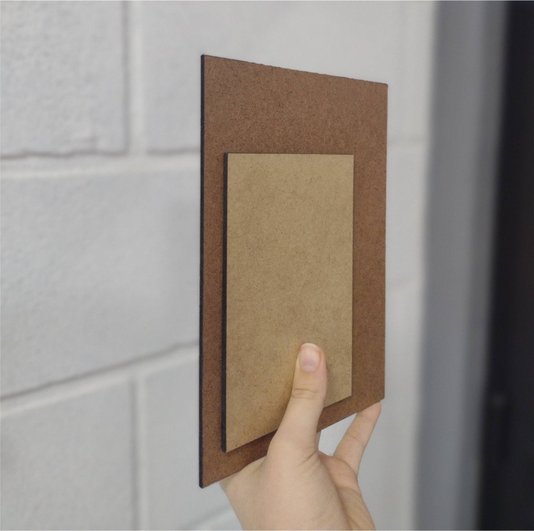 Chapa MDF Cru 3mm Lateral Preta Para Placas kit 50un 30x30