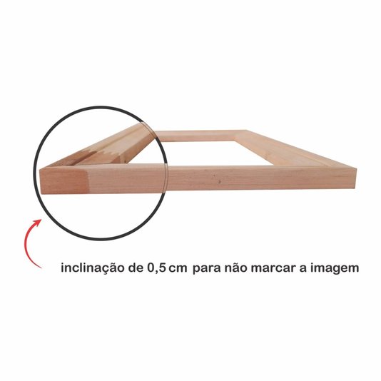Chassi Em Aro De Madeira Eucalipto Para Esticar Telas Decorativas  - 3x2