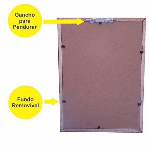 Quadro Cofre Decorativo Com Moldura em Madeira Pinus Para Porta Recordações e Economias - 1,5x4,5