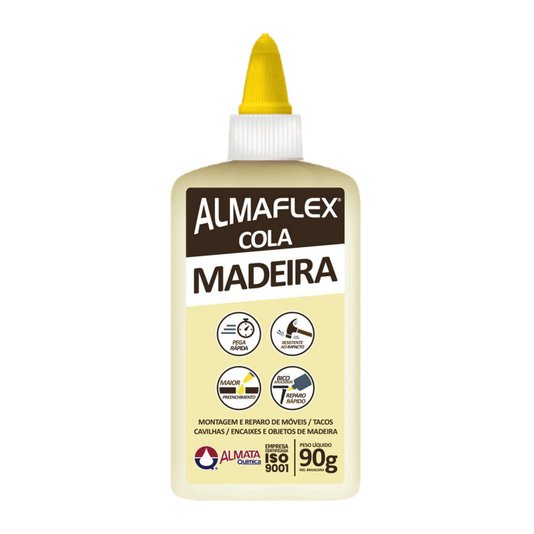 Cola Almaflex Madeira para Colagens e Reparos de Móveis 90g