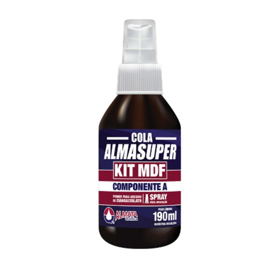 Cola Kit MDF Almasuper Cola Instantânea Gel Mais Primer Ativante