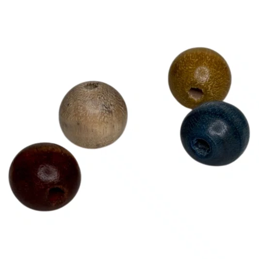 Contas Bolinhas de Madeira Natural com Furo para Artesanato