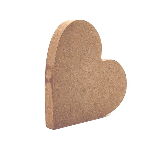 Coração Decorativo 12cm em Mdf Cru 15mm - cnc68
