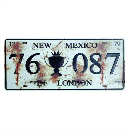 Placa Decorativa Vintage de Carro em Mdf - New México