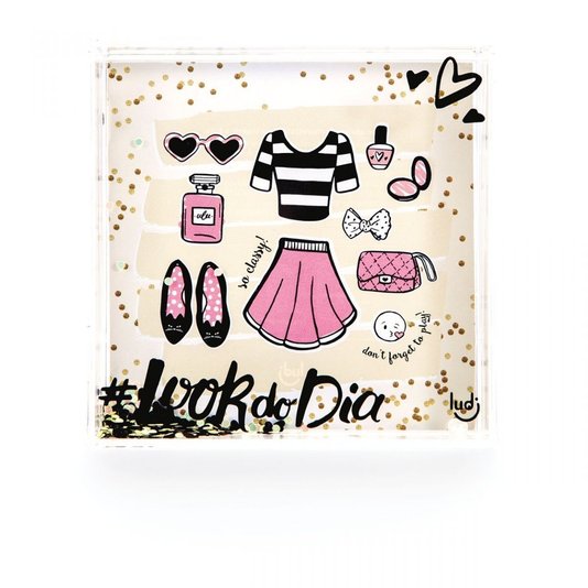 Porta Retrato Com Glitter Blog - #LookDoDia - LUDI