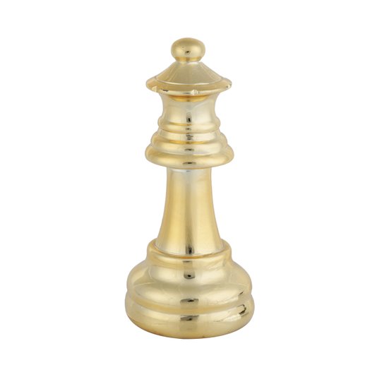 Decor de Resina Chess Queen Dourado - URBAN