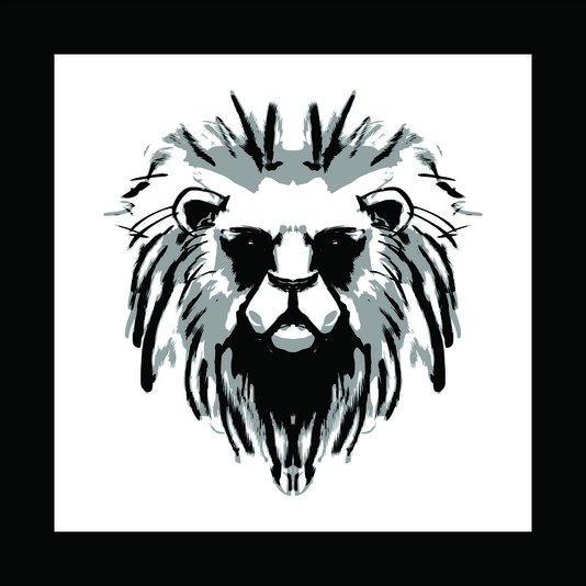 Placa Decorativa Desenho de Leão