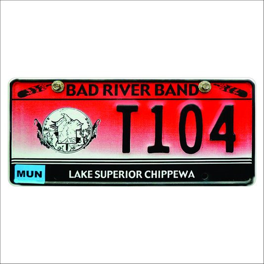 Placa Decorativa Vintage de Carro em Mdf - Bad River Band Lake Superior Chippewa