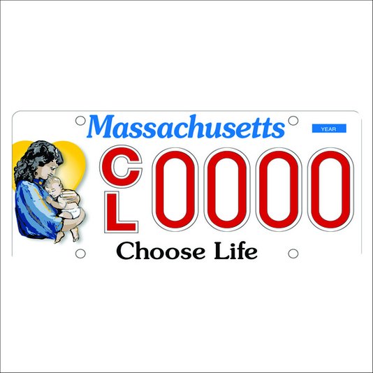 Placa Decorativa Vintage de Carro em Mdf - Massachusetts Choose Life