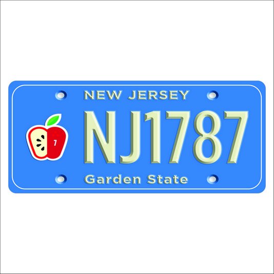 Placa Decorativa Vintage de Carro em Mdf - New Jersey Garden State