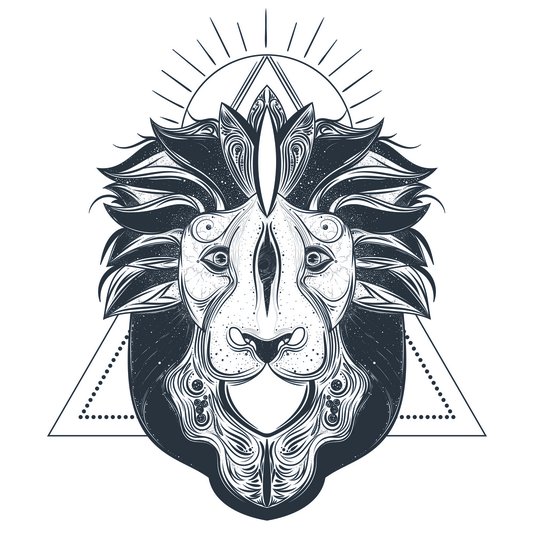 Placa Decorativa Gravura Leão Rei