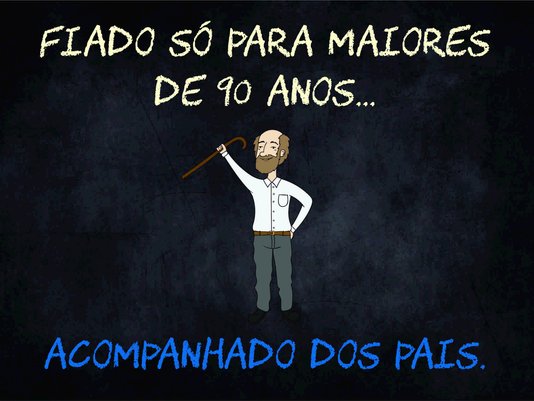Placa Decorativa Frases de Boteco - Fiado Só para Maiores de 90 Anos Acompanhado dos Pais
