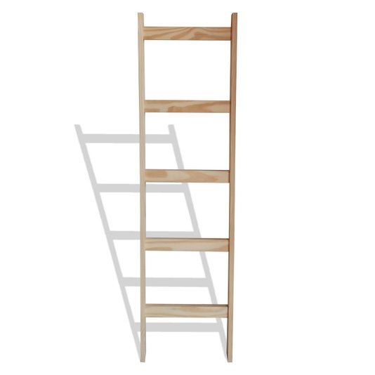 Escada Decorativa Organizadora em Madeira de Pinus Porta Revistas e Objetos 145cm - Farmhouse