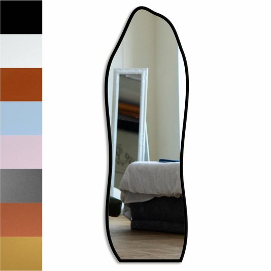 Espelho de Corpo Inteiro Orgânico Grande Decorativo Lapidado Quarto Closet Hall - 54x164cm
