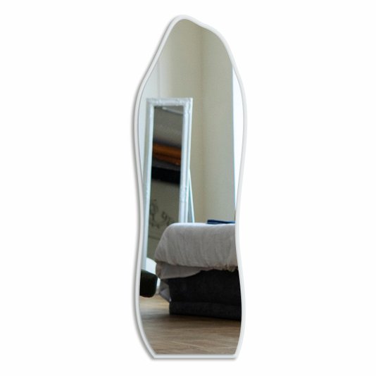Espelho de Corpo Inteiro Orgânico Grande Decorativo Lapidado Quarto Closet Hall - 54x164cm