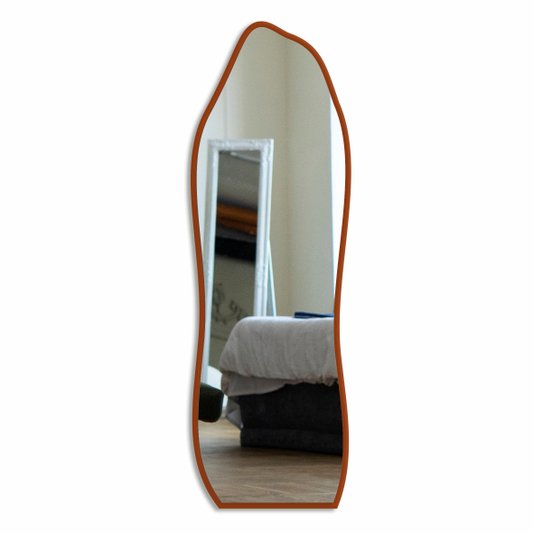 Espelho de Corpo Inteiro Orgânico Grande Decorativo Lapidado Quarto Closet Hall - 54x164cm