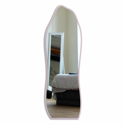 Espelho de Corpo Inteiro Orgânico Grande Decorativo Lapidado Quarto Closet Hall - 54x164cm
