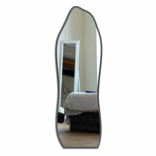 Espelho de Corpo Inteiro Orgânico Grande Decorativo Lapidado Quarto Closet Hall - 54x164cm